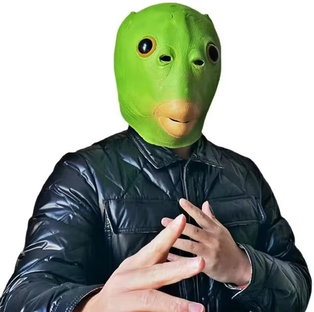 Grüne Fischkopfmaske, Spielzeug, Grün - Bild 1