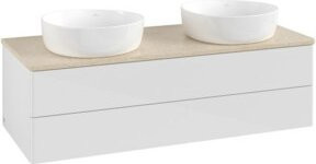 V&B Waschtischunterschrank Antao ohne Frontstruktur in Weiß, B/T/H: 120 x 36 x 50 cm - Bild 1