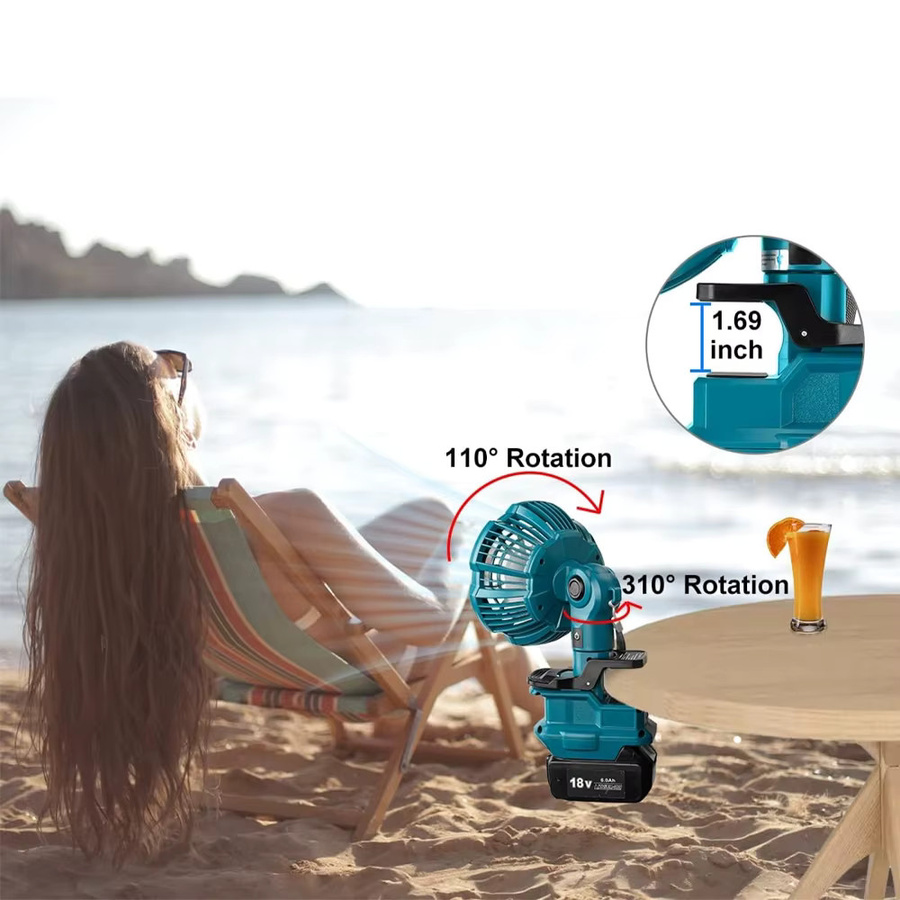 Makita Mini Clip-on-Ventilator für 18-V-Lithium-Akkus mit 3 Geschwindigkeiten - Bild 5