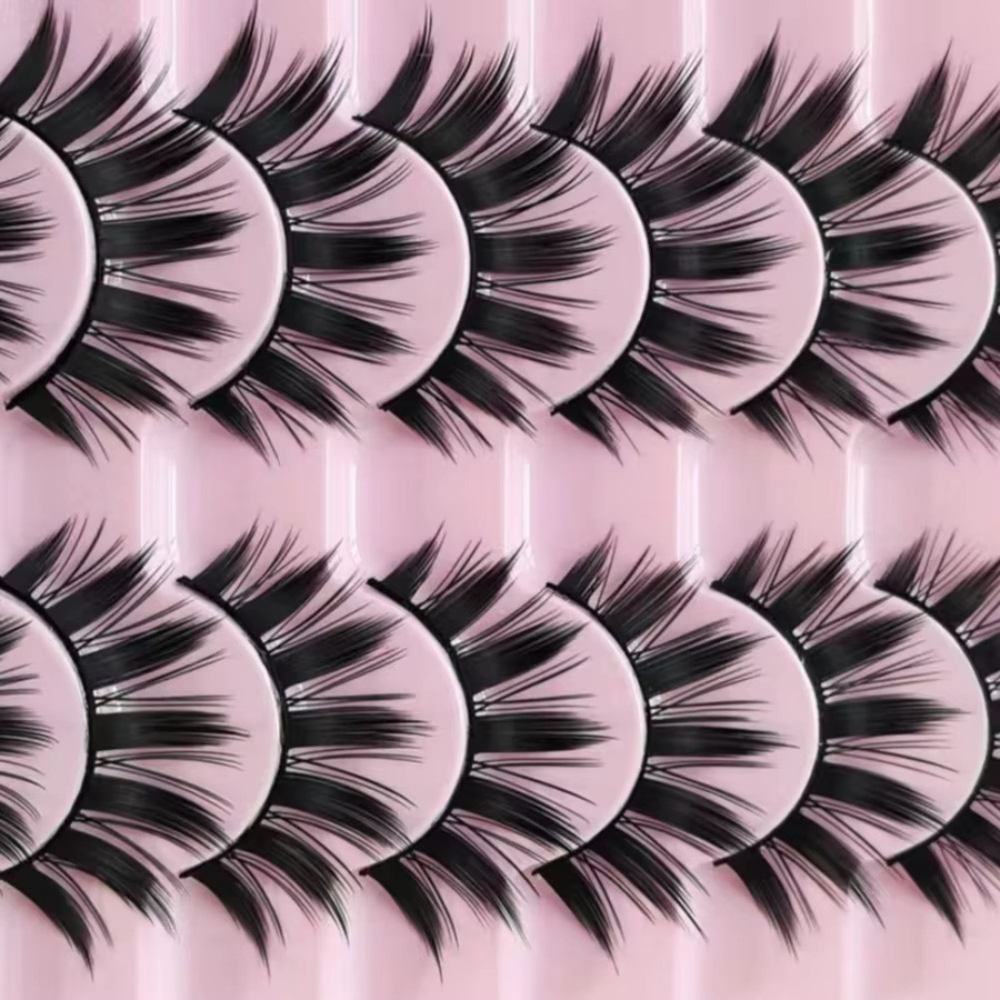 GIOIO Künstliche Wimpern, 10 Paar, Einzelne Cluster, Natürlich, Unisex - Bild 3