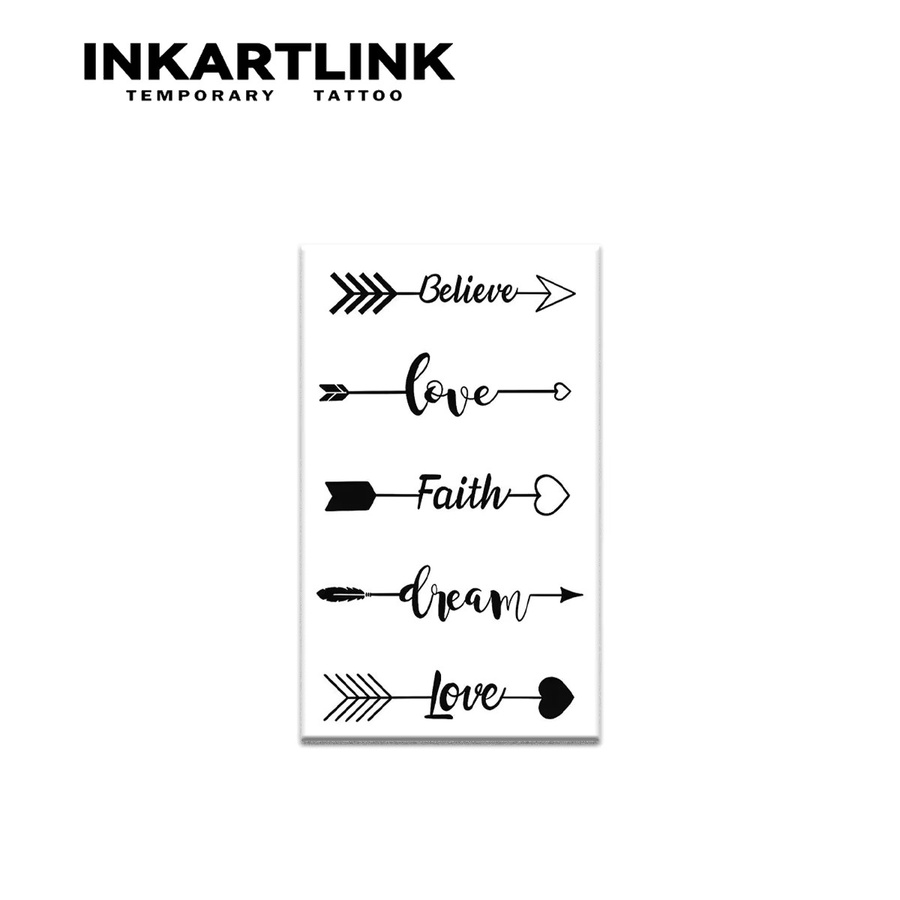 INKARTLINK Pfeil der Liebe Temporäres Tattoo, wasserfest, semi-permanent - Bild 3