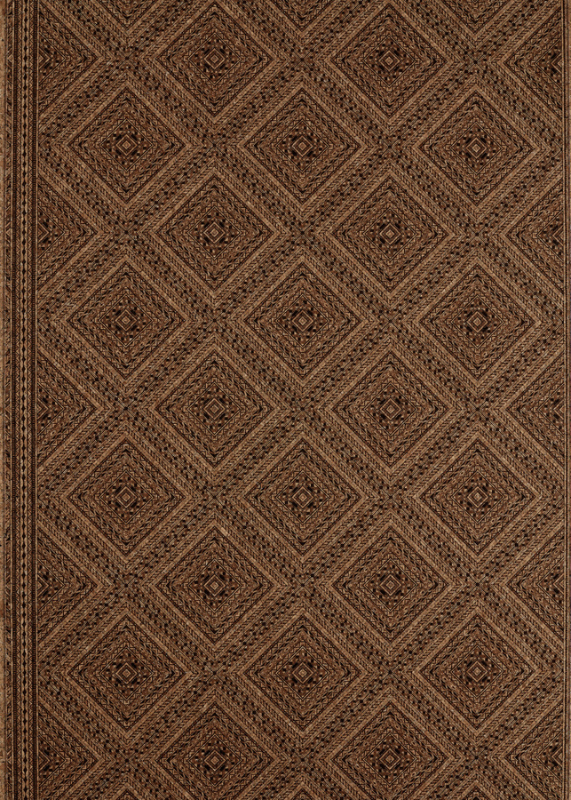 Zoffany Tapete Marquetry Trellis in Cork mit geometrischem Naturdesign in Braun - Bild 1