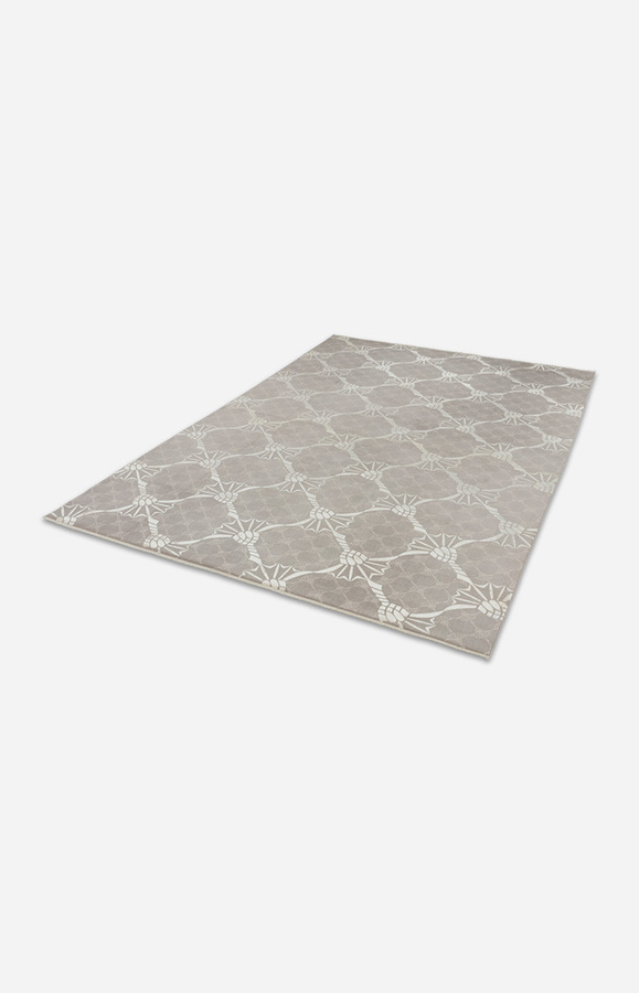 Teppich JOOP! CORNFLOWER DOUBLE in Hellgrau mit Fransen aus Viskose und Polyacryl - Bild 2