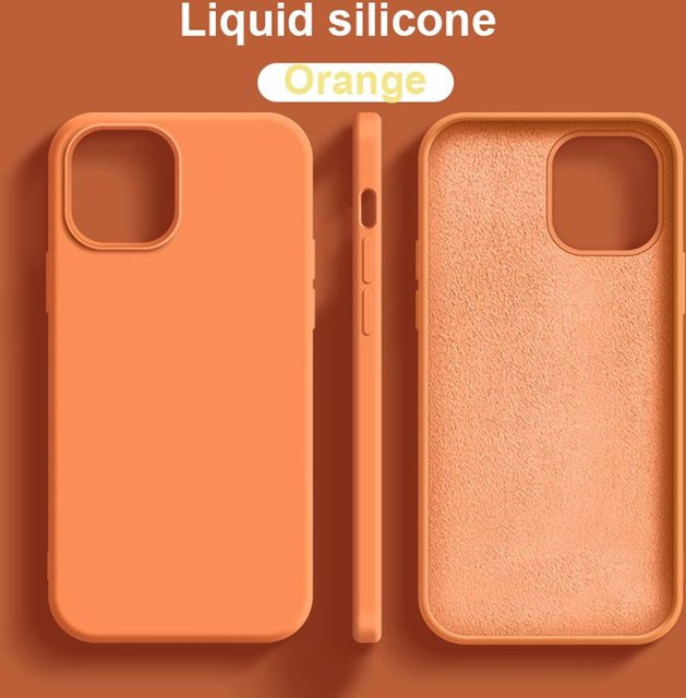 Stoßfeste Flüssigsilikonhülle von Rui Di für iPhone in Orange - Bild 1