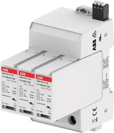 ABB 2CTB812101R1500 OVR PV T1-T2 10-15 Überspannungs-Schutzeinrichtung 20 kA in Weiß - Bild 1