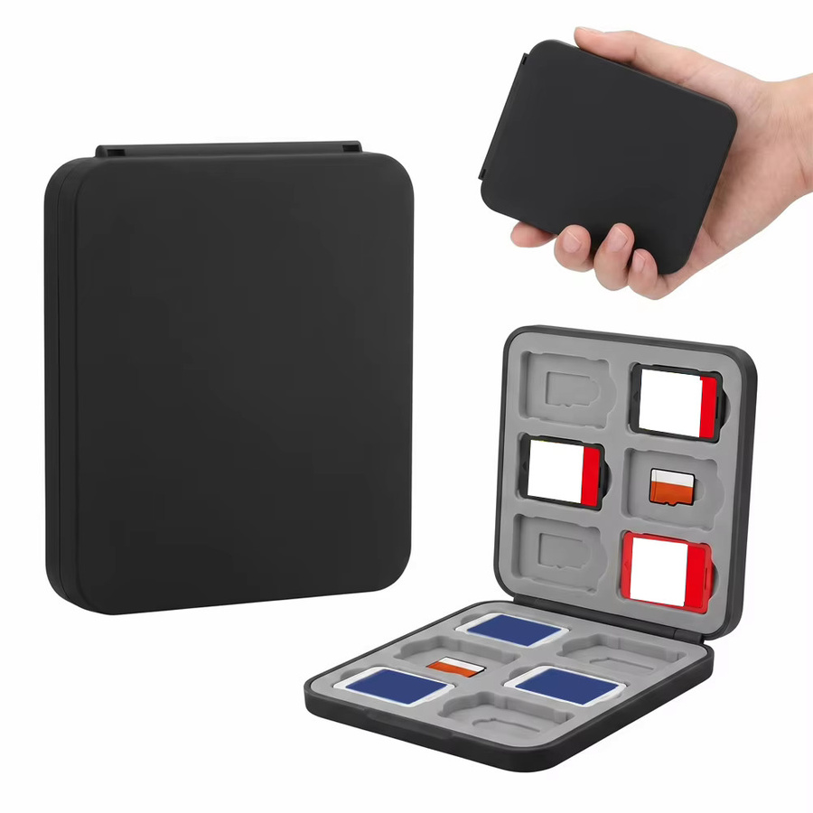 Magnetische Nintendo Switch Spielkarten-Aufbewahrungsbox und SD-Karten-Organizer in Schwarz - Bild 6