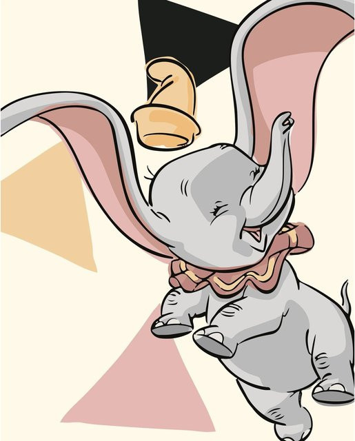 Komar Wandbild Dumbo Kinderwelten, bunt, Breite: 40 cm, Höhe: 50 cm - Bild 1
