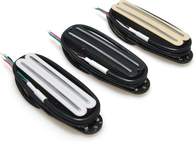 Alnico 5 Dual Rail Humbucker Pickup Set für elektrische Gitarren in Schwarz, Weiß oder Gelb - Bild 1