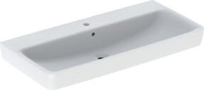Geberit Aufsatzwaschtisch Renova Plan in Weiß mit Überlauf, rechteckig, Breite: 100 cm, Tiefe: 48 cm - Bild 1