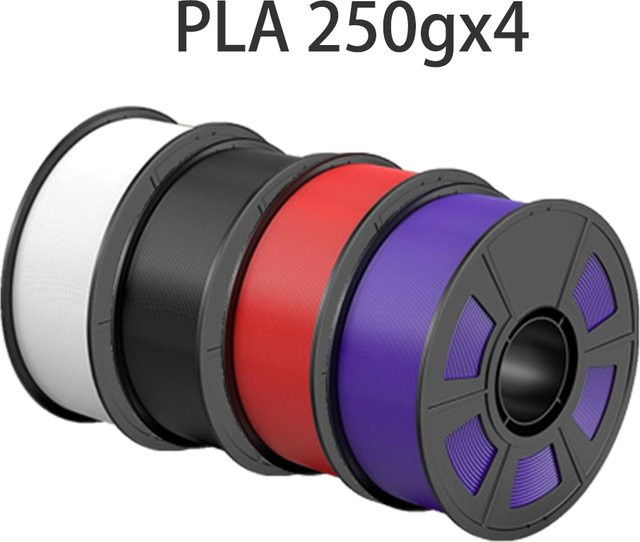 3D Maliang PLA Filament 1,75mm für FDM 3D-Drucker in Weiß, Schwarz, Rot und Lila mit einer Maßgenauigkeit von ±0,02mm - Bild 1