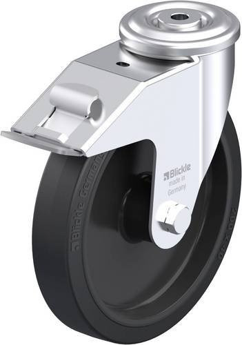 Blickle LER-POEV 201XR-FI Stahlblech-Lenkrolle in Silber, Rad-Durchmesser: 20 cm, Tragfähigkeit: 300 kg - Bild 1