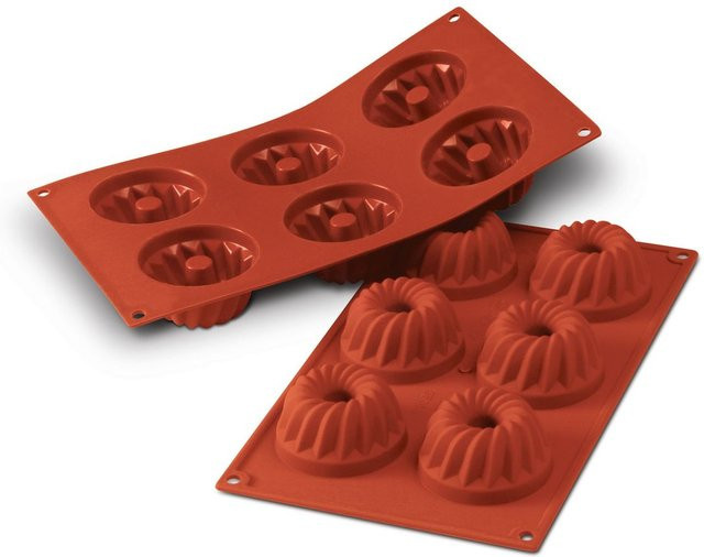 Schneider Silikon-Gugelhupfform in Rot, Volumen: 100 ml, B/T/H: 17,5 x 30 x 7,5 cm - Bild 1