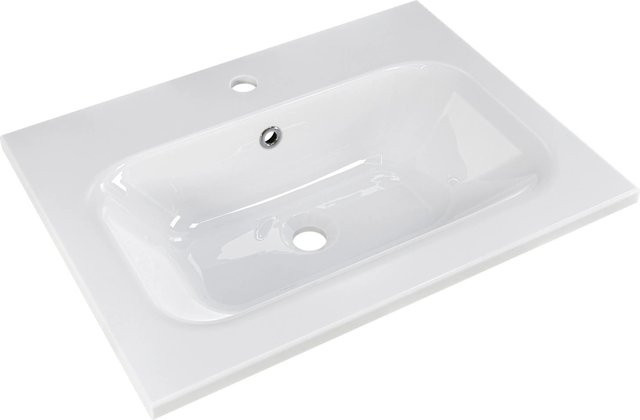 Pelipal Mineralmarmor-Waschbecken Quantum 07 in Weiß, Breite: 61 cm, Tiefe: 46 cm, Höhe: 2 cm - Bild 1