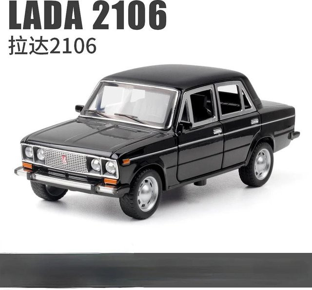 Linyi toy car Lada Modellauto, 1:24, Metall, mit Sound und Licht, ab 14 Jahren - Bild 1