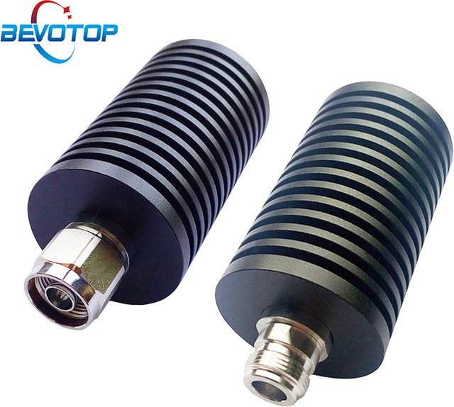 BEVOTOP HF-Koaxial-Abschluss Dummy-Last 50 Ohm 3 GHz 50W mit N-Stecker und N-Buchse in Schwarz und Silber - Bild 1