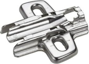 Hettich Möbel-Kreuzmontageplatte 9075005 aus Stahl, vernickelt, Silber - Bild 1