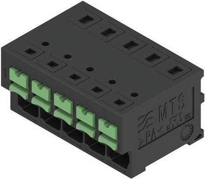 Weidmüller Leiterplattenklemme 2913630000 Schwarz 4mm² 5-polig 20 Stück - Bild 1