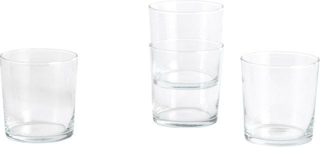 HAY Wassergläser aus Glas, 4er Set, transparent, stapelbar - Bild 1