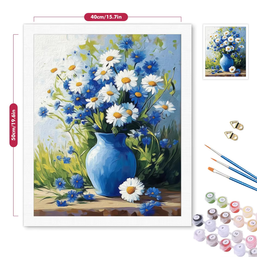RUOPOTY Malen nach Zahlen, Blumenvase, Kunsthandwerk, ab 14 Jahren - Bild 2