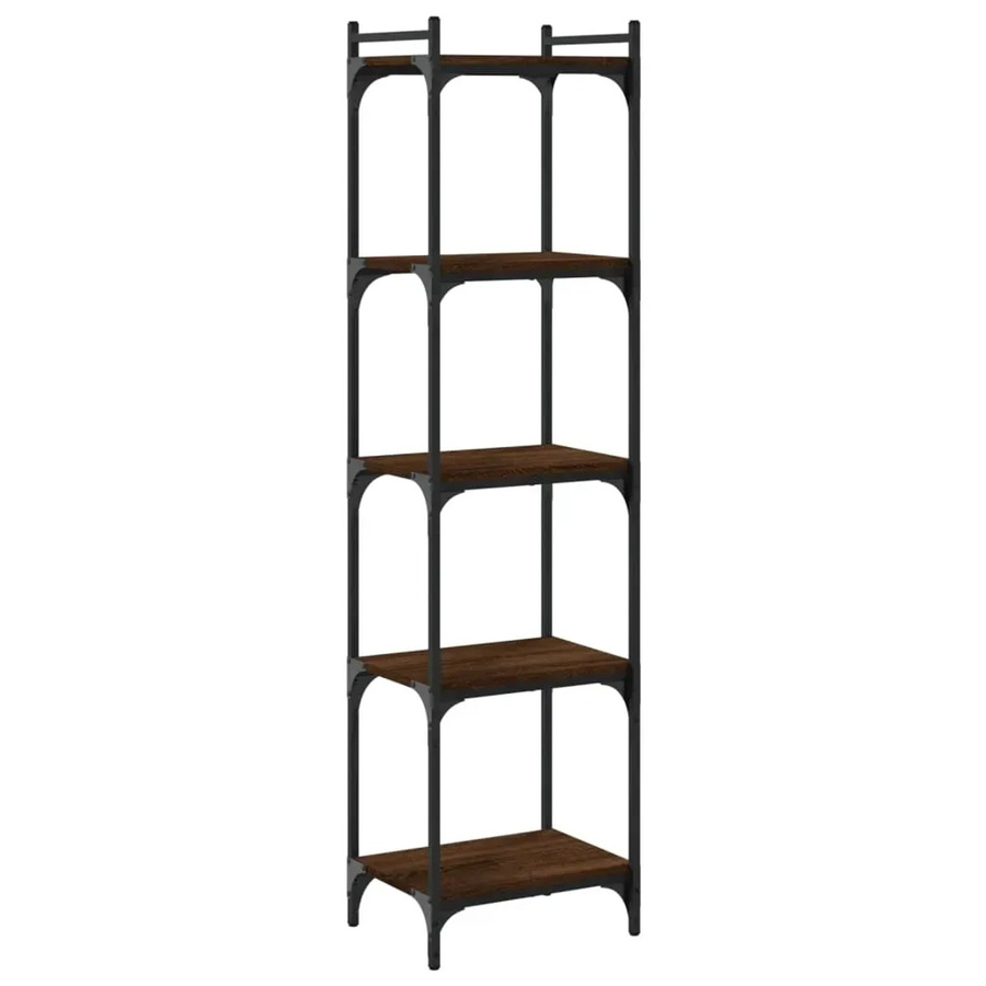 vidaXL Bücherregal im Industrial Design mit 5 Böden, Braun, B/T/H: 40 x 30 x 154 cm - Bild 2