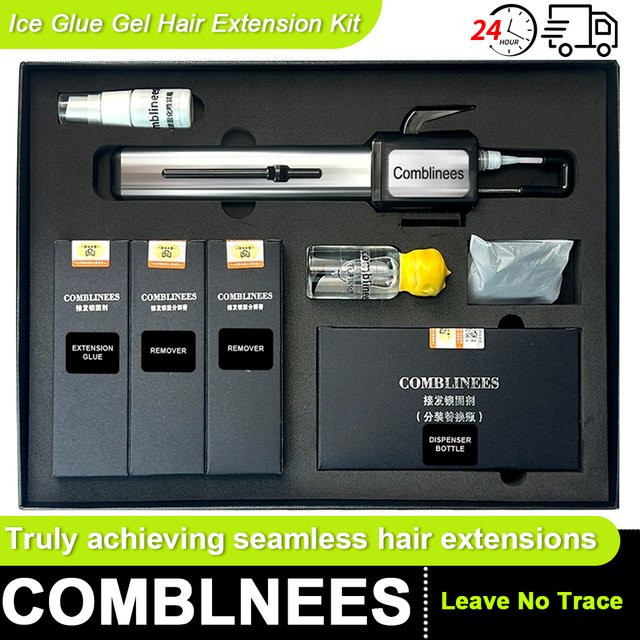 Comblinees P1 Haarverlängerungs-Eisen mit Schnellklebesets, Unisex - Bild 1