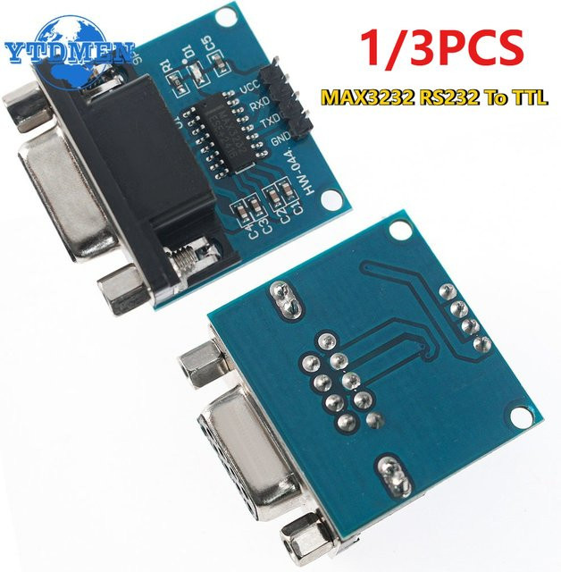 YTDMEN RS232 zu TTL Serial Port Konverter Modul mit DB9 Weiblichem Stecker und MAX232 Chip in Blau für Arduino - Bild 1