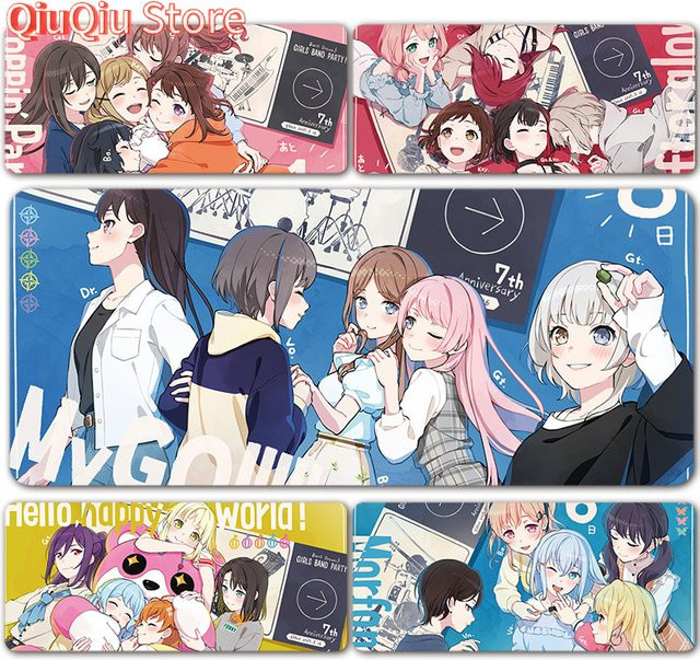 Bandai Bang Dream It's MyGO XXL Gaming-Mauspad Schreibtischunterlage in Multicolour - Bild 1