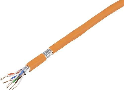 TRU COMPONENTS Netzwerkkabel Cat6a S/FTP Ethernet LAN Orange 50m - Bild 1
