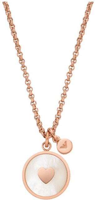 Emporio Armani Halskette, Herz, Perlmutt, Roségold, Damen - Bild 1