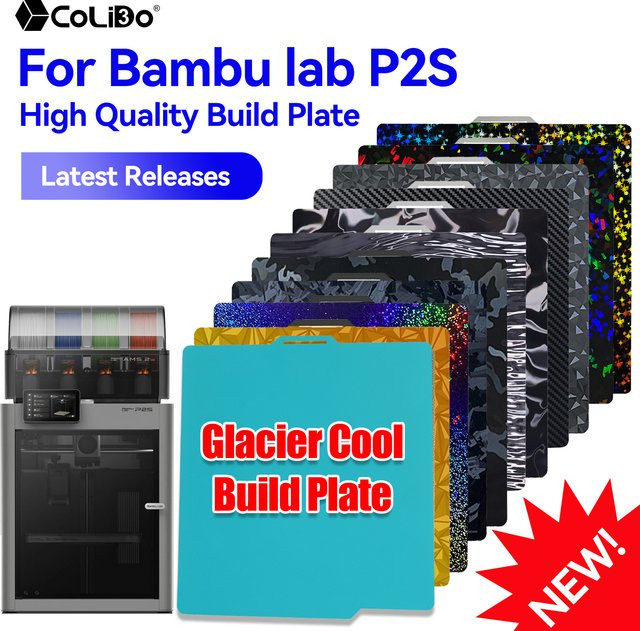 Bambulab PEI Federstahlplatte für P1S, A1, X1, X1C und P1P 3D-Drucker, doppelseitig bedruckbar, Schwarz - Bild 1