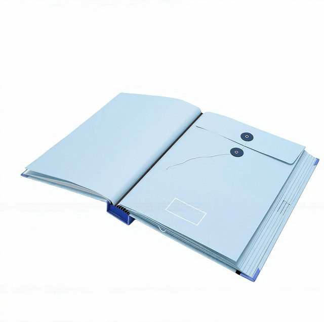 Lebensbuch Dokumentenorganizer End-of-Life Aktenordner in Blau mit Etiketten - Bild 1