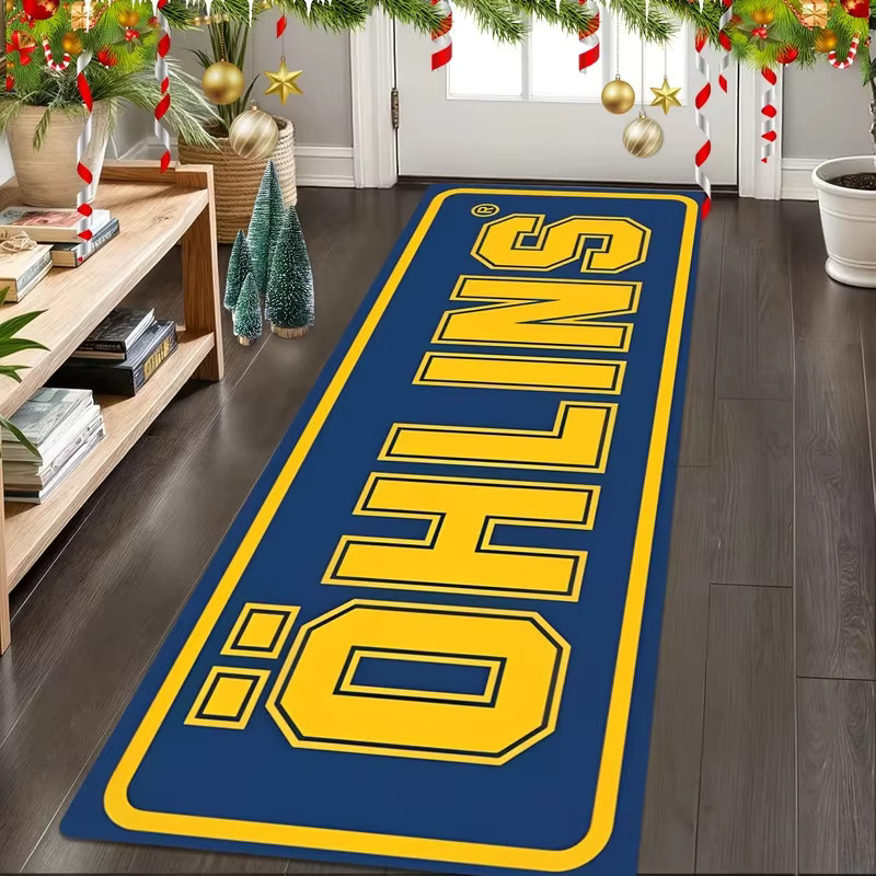 VIKAMA Bodenmatte Blue OHLINS, rutschfester und waschbarer Teppich mit Rennmotiv für Flur, Garage oder Spielzimmer, B/T: 120 x 45 cm - Bild 3
