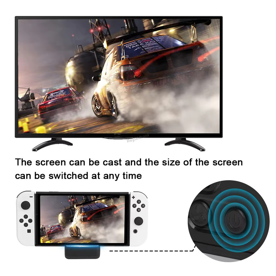 Hayoumon Multifunktions-Ladestation für Nintendo Switch OLED mit Lüfter und USB 3.0-Anschluss, Schwarz - Bild 2