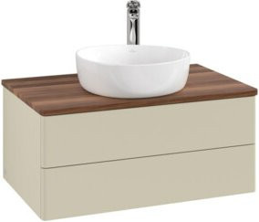 V&B Waschtischunterschrank Antao ohne Frontstruktur in Weiss, B/T/H: 80 x 36 x 50 cm - Bild 1