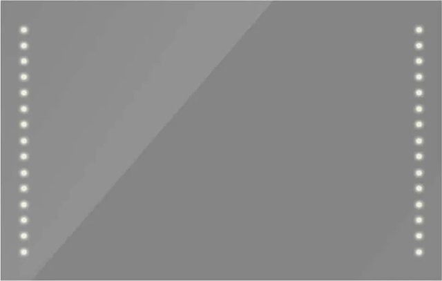 vidaXL Badspiegel mit LED-Leuchten in Silber, B: 100 cm, H: 60 cm - Bild 1