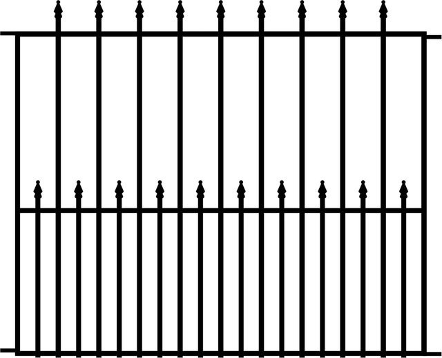 Floraworld Dekor-Zaunmatte Chaussee aus Stahl in Anthrazit, B: 126,0 cm, H: 102,0 cm - Bild 1