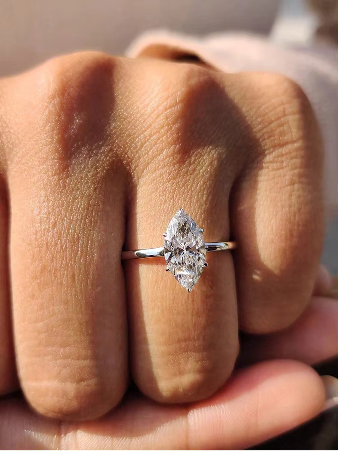 DWJ Verlobungsring, 925 Silber, Diamant, Damen - Bild 2
