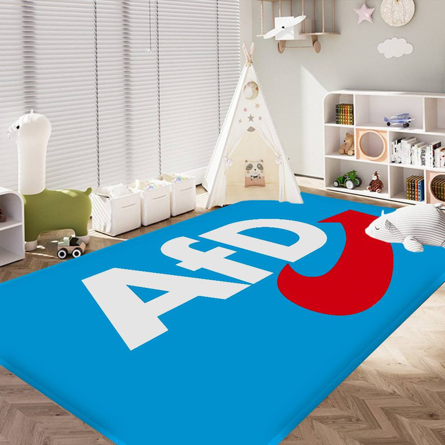 Useful Home Teppich mit AfD Logo, rutschfest und waschbar, Streifenmuster, B/T: 150 x 220 cm - Bild 3