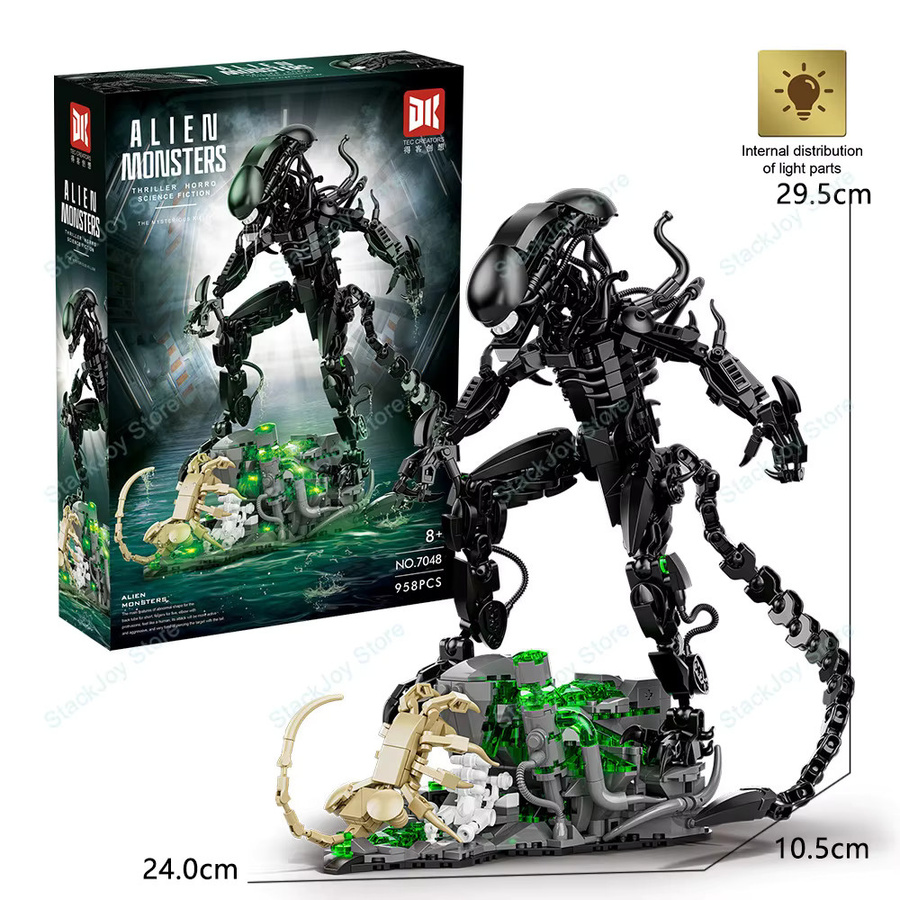 stemedu Space Warriors Alien Monster, Bausteine, mit Beleuchtung, ab 8 Jahren - Bild 4