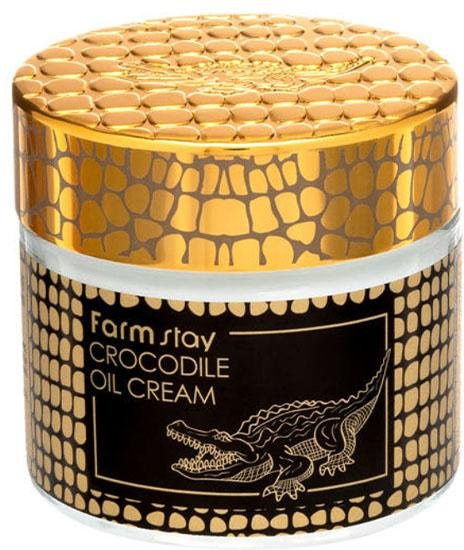 FARMSTAY Krokodilöl-Creme, Gesichtspflege für trockene Haut, 70 g - Bild 1