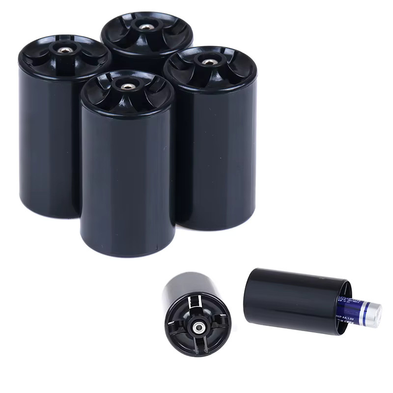 4 Stück AA zu D Batterie-Konverter Adapter Set in Schwarz - Bild 3