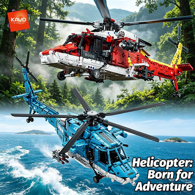 KAVOWORLD Rettungshubschrauber, Bausatz, 1.528 Teile - Bild 1