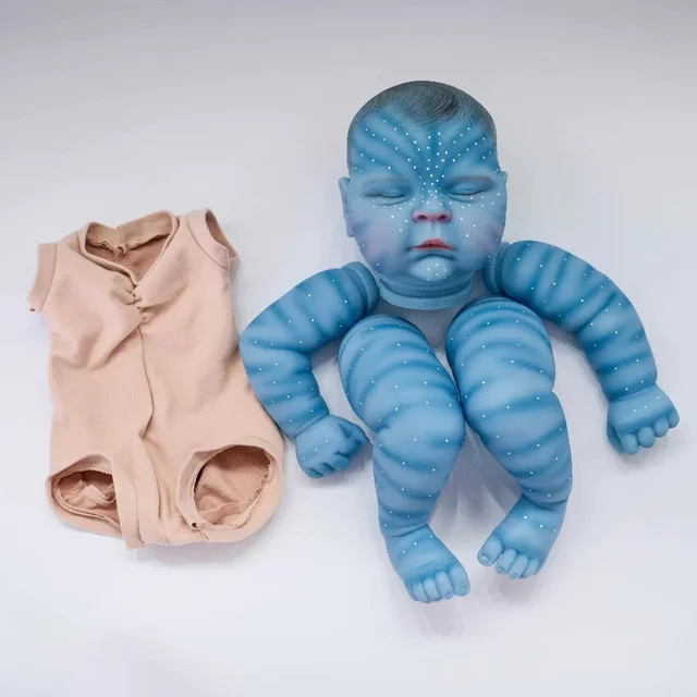 Mu Columbas Avatar Reborn-Puppenbausatz, Blau, Fantasy, Kunststoff - Bild 1