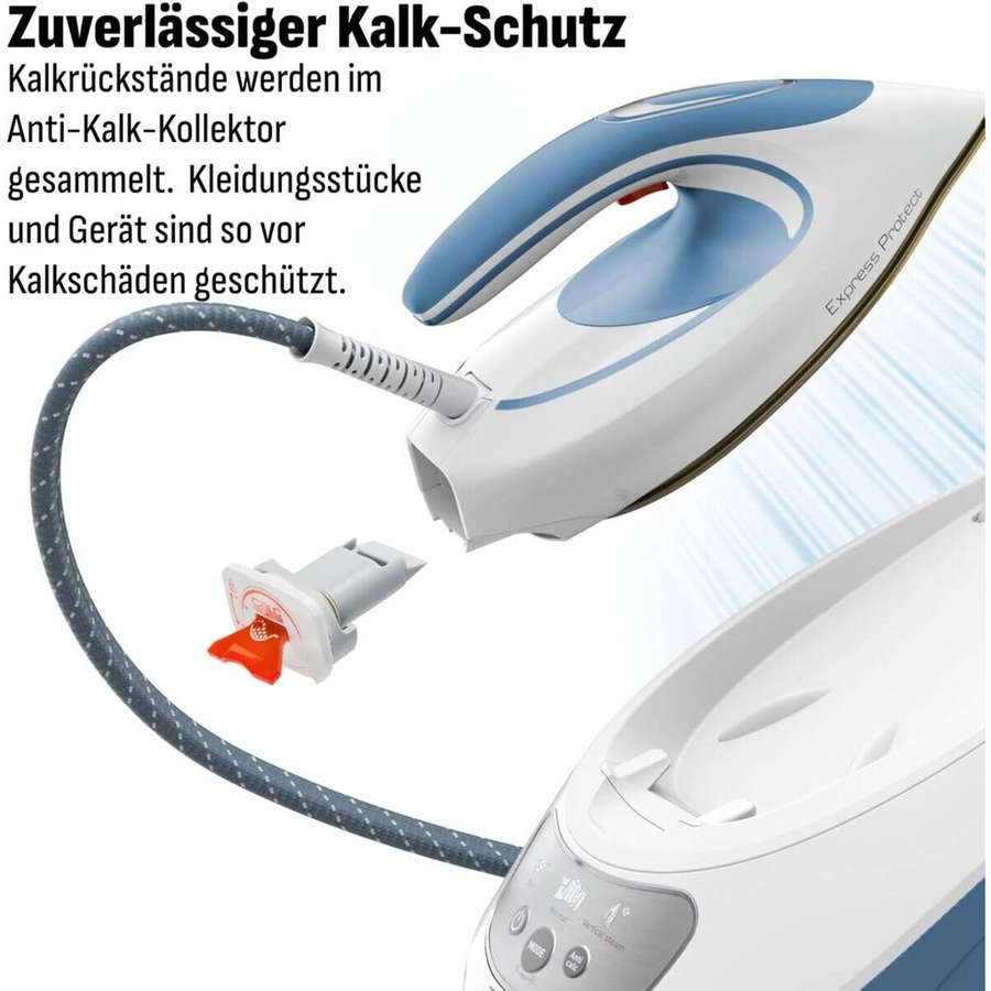 Tefal Dampfbügelstation Express Protect SV 9202 in Blau und Weiß - Bild 3