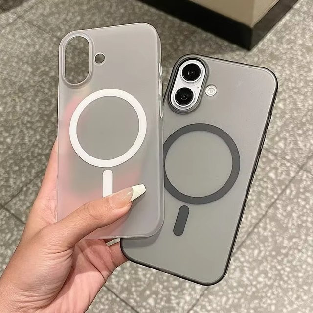 Vanveet MagSafe Schutzhülle für iPhone 11 bis iPhone 17 Pro Max, Matte magnetische Wireless Charging Case Abdeckung, Schwarz oder Transparent - Bild 1