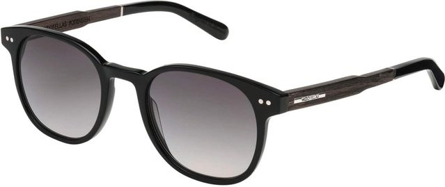 Wood Fellas Sonnenbrille, Vollrand, Round, Kombination, Black, Herren - Bild 1