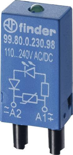 Finder RC-Modul 110..230VAC/DC für Finder Serie 94.82/83/84, Blau, 99.80.0.230.09 - Bild 1