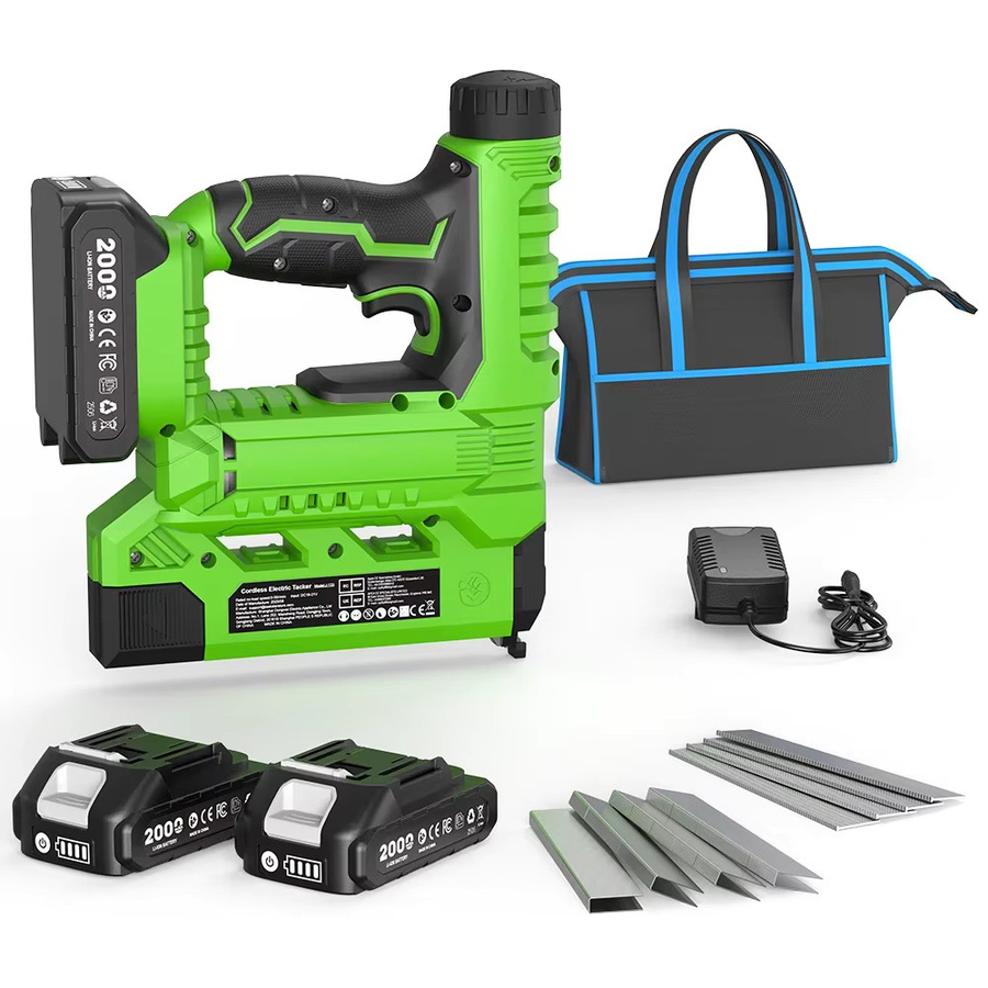 TaskStar 2-in-1 Elektrische Nagelpistole Kabellos mit 2,0Ah Akku und LED-Licht, Bürstenlose Nagelmaschine für Holz und Heimwerker, kompatibel mit Makita, Grün - Bild 6