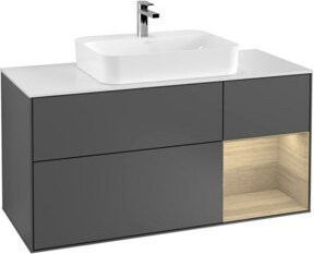 V&B Waschtischunterschrank Finion in Anthrazit, Breite: 120 cm, Tiefe: 50,1 cm, Höhe: 50,1 cm - Bild 1