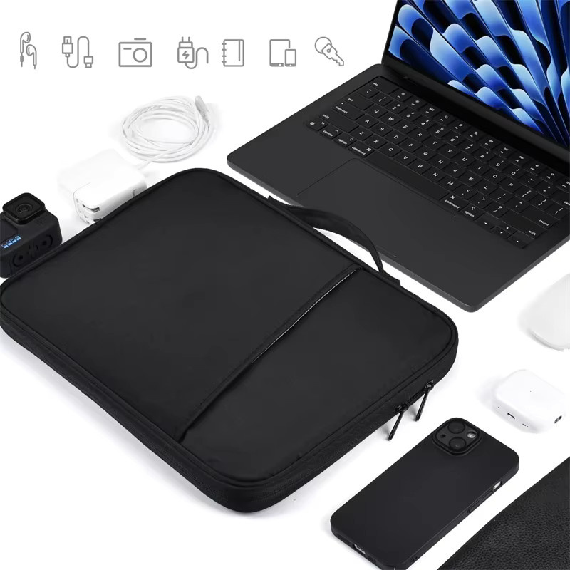 Wasserdichte und stoßfeste Laptop-Hülle für Apple MacBook Air und Pro (13, 15 und 16 Zoll) in Schwarz - Bild 6